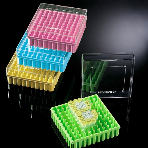 Produktfoto: 20 Kryoboxen aus Polycarbonat mit Kodierung für 100 x 1.5/2.0 ml