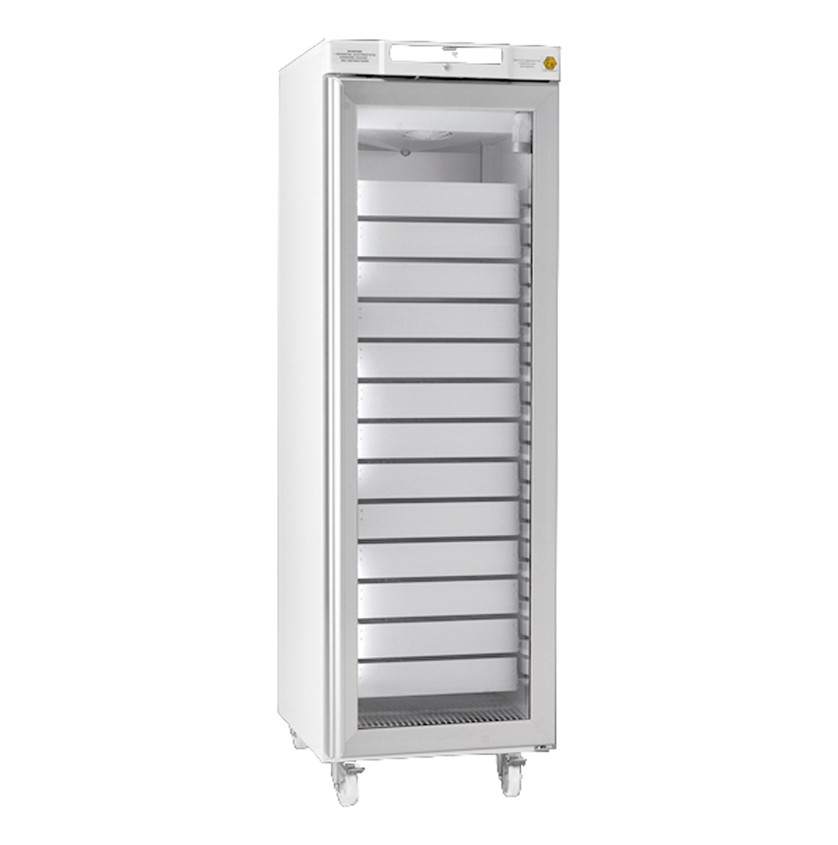 Produktfoto: GRAM Umluft-Kühlschrank BioCompact II RR 410 (346 Liter), weiß, mit Glastür