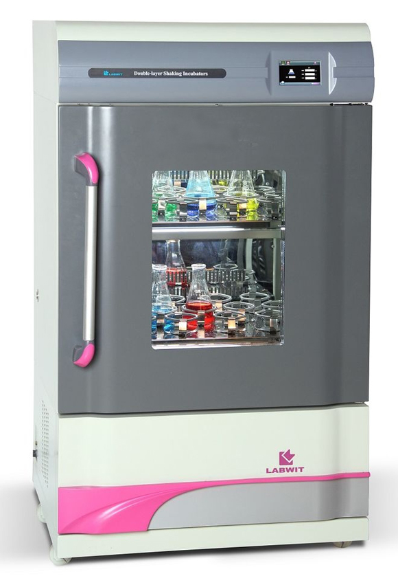 Produktfoto: Schüttel-Inkubationsschrank mit Kühlung DLOK170, Schüttelfläche 2 x 496 x 350 mm