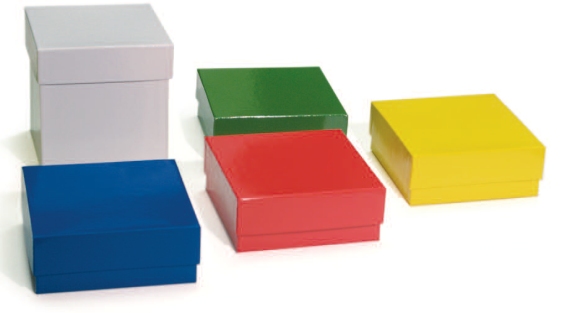 Produktfoto: Kryo-Box 136 x 136 mm / 130 mm hoch - Farbe: blau, rot, grün oder gelb