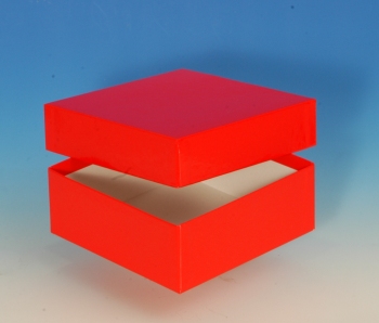 Produktfoto: Kryo-Box 136 x 136 mm / 50 mm hoch, beschichtet - Farbe: rot