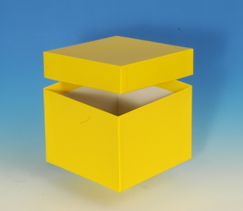 Produktfoto: Kryo-Box 136 x 136 mm / 100 mm hoch - Farbe: gelb, beschichtet