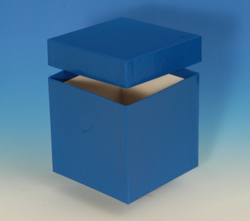 Produktfoto: Kryo-Box 136 x 136 mm / 130 mm hoch - Farbe: blau, beschichtet