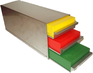 Produktfoto: Schubladengestell mit 2 Schubladen für 8 Einfrierboxen max. 130 mm Höhe)