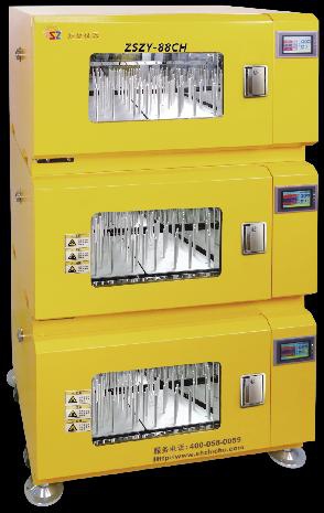 Produktfoto: Gekühlter 3-etagiger High-Speed Mikrotiterplatten-Schüttelinkubator ZSZY-88CH