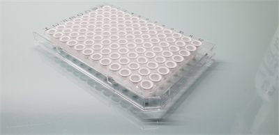 Produktfoto: 	FrameStar® 96 Well Semi-Skirted PCR Plate, Roche Style, Plus qPCR Seal, clear wells