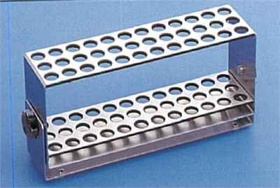 Produktfoto: Reagenzglasgestell aus Edelstahl für 144 Gläser 8 mm Ø