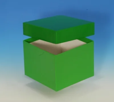 Produktfoto: Kryo-Box 136 x 136 mm / 100 mm hoch - Farbe: grün, beschichtet