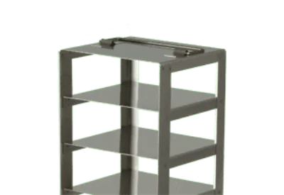 Produktfoto: Truhen-Gestell aus Edelstahl für 4 Kryoboxen 136 x 136 mm, max. 78 mm Höhe