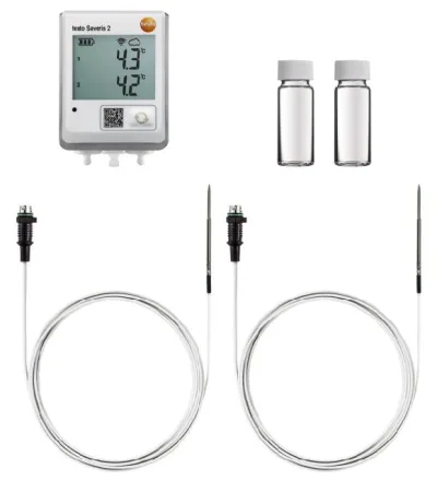 Produktfoto: Funk-Datenlogger Testo Saveris 2-T2 Set mit 2 Anschlüssen für NTC-Fühler