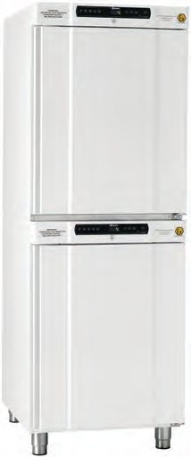 Produktfoto: GRAM Kühl-Gefrierkombination  BioCompact II (125 / 125 Liter), außen Edelstahl