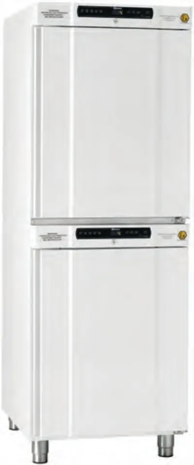 Produktfoto: GRAM Kühl-Gefrierkombination  BioCompact II (125 / 125 Liter), außen Edelstahl